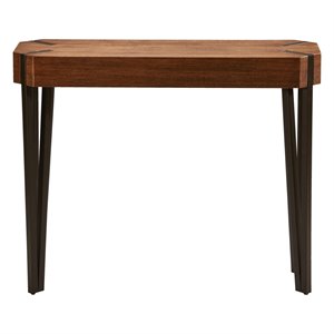 Pemberly Row Contemporary Wood Hexagon Wood Console Table