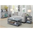 Pemberly Row Contemporary Console Table in Gray Wood Finish