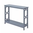 Pemberly Row Contemporary Console Table in Gray Wood Finish