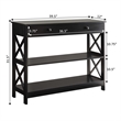 Pemberly Row Transitional Console Table with Drawer in Black Wood Finish