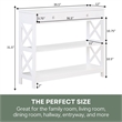 Pemberly Row Transitional Console Table with Drawer in White Wood Finish