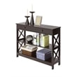 Pemberly Row Transitional Console Table with Drawer in Espresso Wood Finish