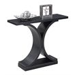 Pemberly Row Modern Console Table in Black Wood Finish