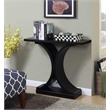 Pemberly Row Modern Console Table in Black Wood Finish