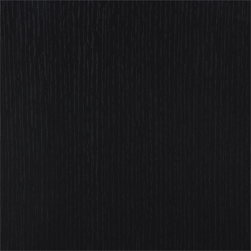 Pemberly Row Modern Console Table in Black Wood Finish