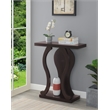 Pemberly Row Contemporary Console Table in Espresso Wood Finish