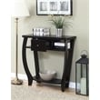 Pemberly Row Modern Console Table in Espresso Wood Finish