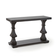 Pemberly Row Wood Console Table with Plank Topped Detail in Ebony
