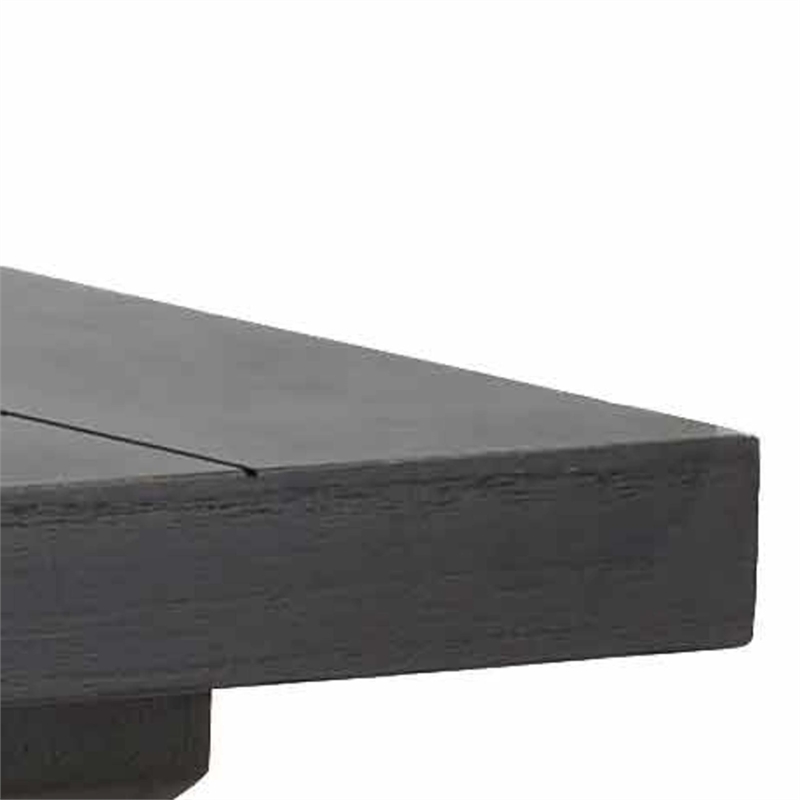 Pemberly Row Wood Console Table with Plank Topped Detail in Ebony