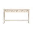 Pemberly Row Transitional Wood Console Table in Cream