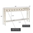 Pemberly Row Transitional Wood Console Table in Cream