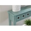 Pemberly Row Transitional Wood Console Table in Teal Blue