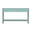 Pemberly Row Transitional Wood Console Table in Teal Blue