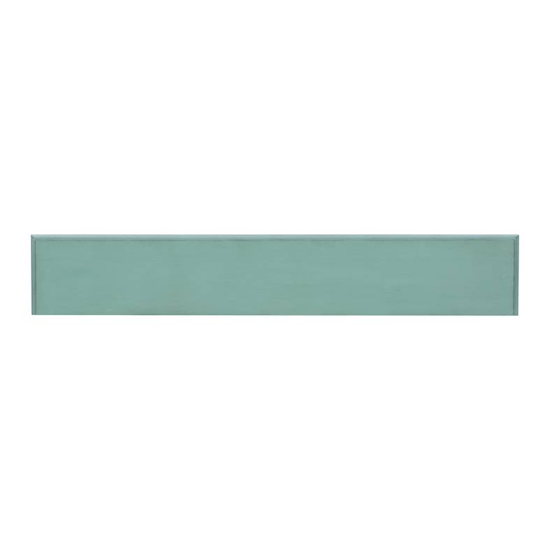 Pemberly Row Transitional Wood Console Table in Teal Blue