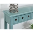 Pemberly Row Transitional Wood Console Table in Teal Blue