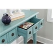 Pemberly Row Transitional Wood Console Table in Teal Blue