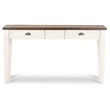 Pemberly Row Farmhouse Wood Console Table in Dark Oak and White