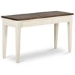 Pemberly Row Farmhouse Wood Console Table in Dark Oak and White