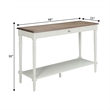 Pemberly Row Traditional Console Table with Drawer in Driftwood and White Wood