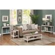 Pemberly Row Traditional Console Table with Drawer in Driftwood and White Wood