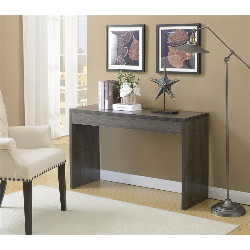 Pemberly Row Modern Console Table in Weathered Gray Wood Finish