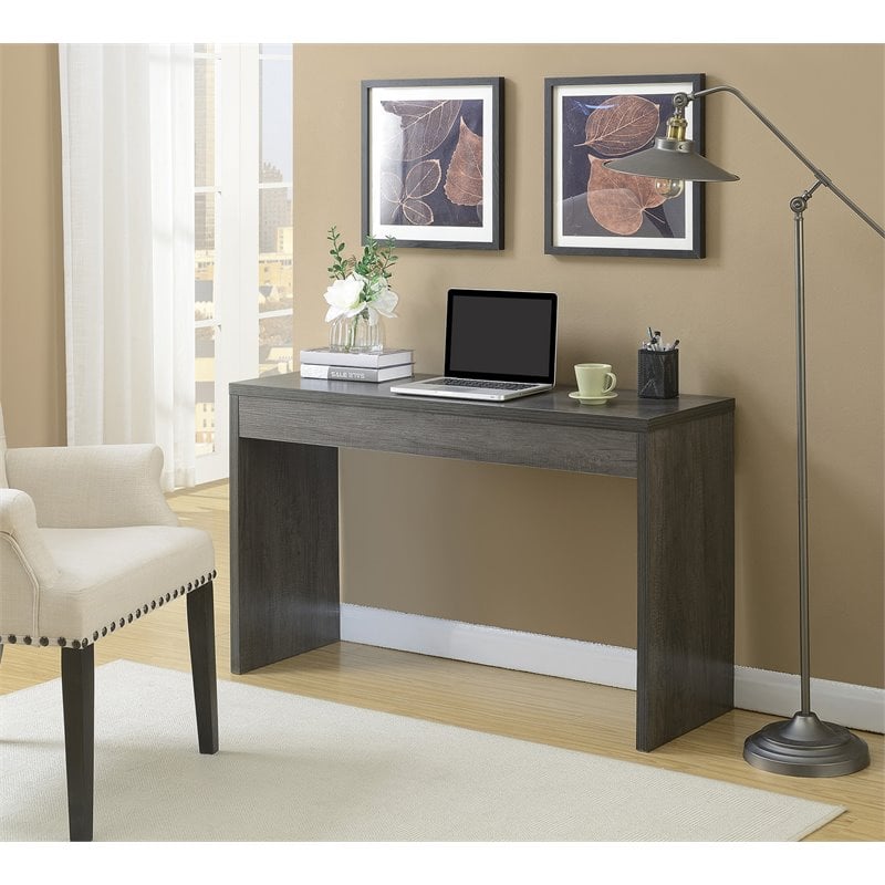 Pemberly Row Modern Console Table in Weathered Gray Wood Finish