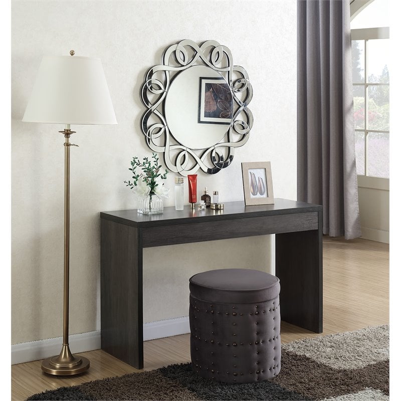 Pemberly Row Modern Console Table in Weathered Gray Wood Finish