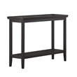 Pemberly Row Modern Console Table in Black Wood Finish