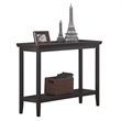 Pemberly Row Modern Console Table in Black Wood Finish