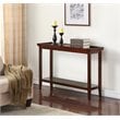 Pemberly Row Traditional Console Table in Espresso Wood Finish