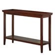 Pemberly Row Traditional Console Table in Espresso Wood Finish