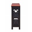 Pemberly Row Transitional One-Drawer Console Table in Cherry and Black Wood