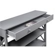 Pemberly Row Transitional One-Drawer Console Table in Gray Wood Finish