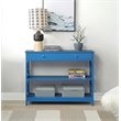 Pemberly Row Transitional One-Drawer Console Table in Blue Wood Finish