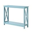Pemberly Row Transitional Console Table in Sea Foam Green Wood Finish