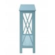 Pemberly Row Transitional Console Table in Sea Foam Green Wood Finish