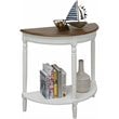 Pemberly Row Traditional Console Table in Driftwood and White Wood Finish