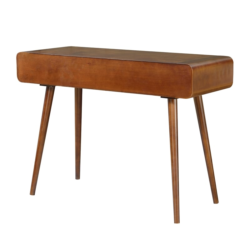 Pemberly Row Mid Century Console Table in Espresso Wood Finish