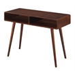 Pemberly Row Mid Century Console Table in Espresso Wood Finish