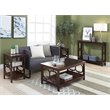 Pemberly Row Contemporary Console Table in Espresso Wood Finish