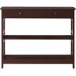 Pemberly Row Contemporary Storage Console Table in Espresso Wood Finish