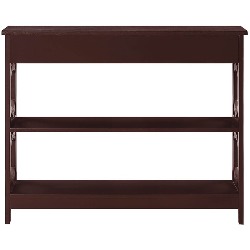 Pemberly Row Contemporary Storage Console Table in Espresso Wood Finish