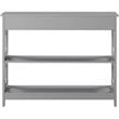 Pemberly Row Contemporary Storage Console Table in Gray Wood Finish