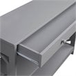 Pemberly Row Contemporary Storage Console Table in Gray Wood Finish