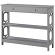 Pemberly Row Contemporary Storage Console Table in Gray Wood Finish
