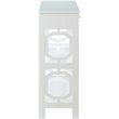 Pemberly Row Contemporary Storage Console Table in White Wood Finish