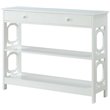 Pemberly Row Contemporary Storage Console Table in White Wood Finish