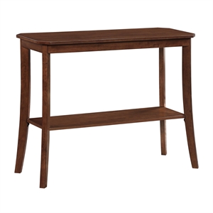 Pemberly Row Traditional Console Table in Espresso Wood Finish