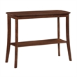 Pemberly Row Traditional Console Table in Espresso Wood Finish