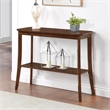 Pemberly Row Traditional Console Table in Espresso Wood Finish
